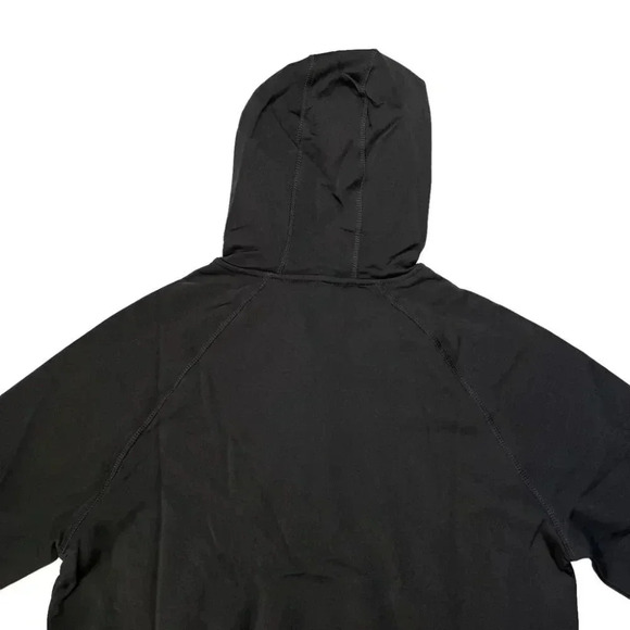 Natori Sathya Volcanic Ash Grey Relaxed Fit 1/4 Zip Hooded Mens Sweatshirt - Picture 9 of 11